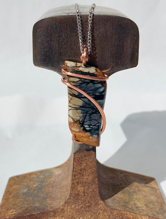 Copper Wrap Picasso Stone